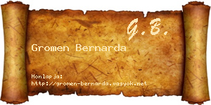 Gromen Bernarda névjegykártya